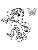 coloriage petit poney danse hawaienne